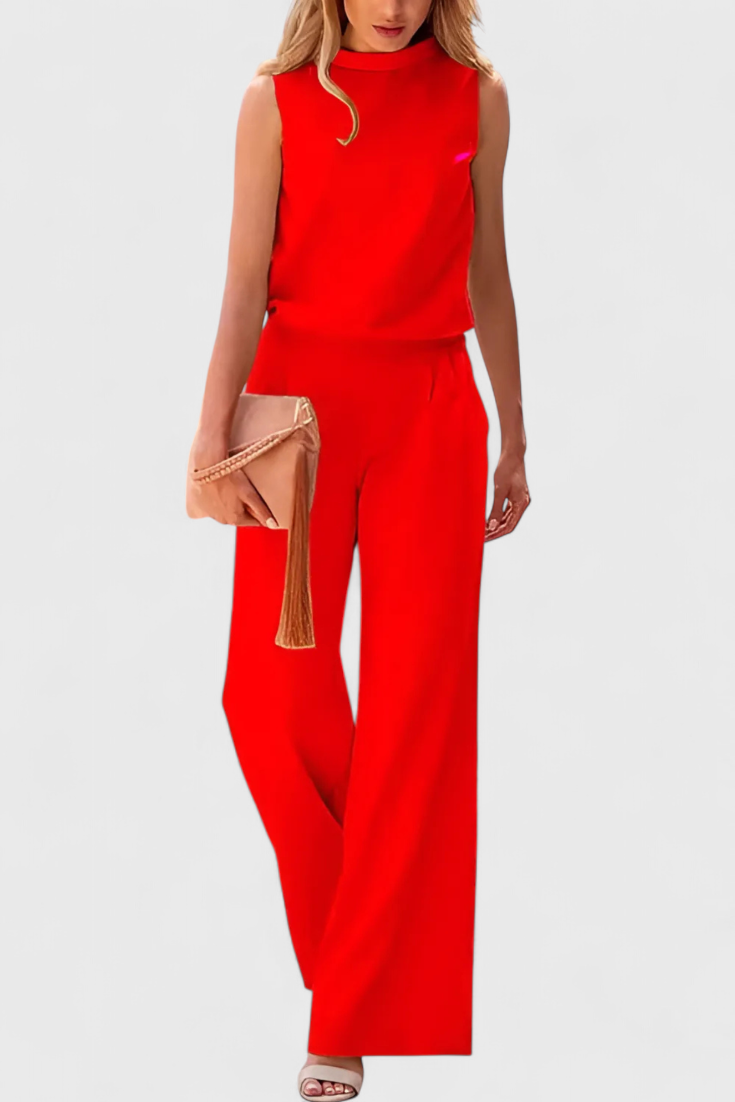 Winnie | Combinaison Mono Minimaliste à Jambes Larges