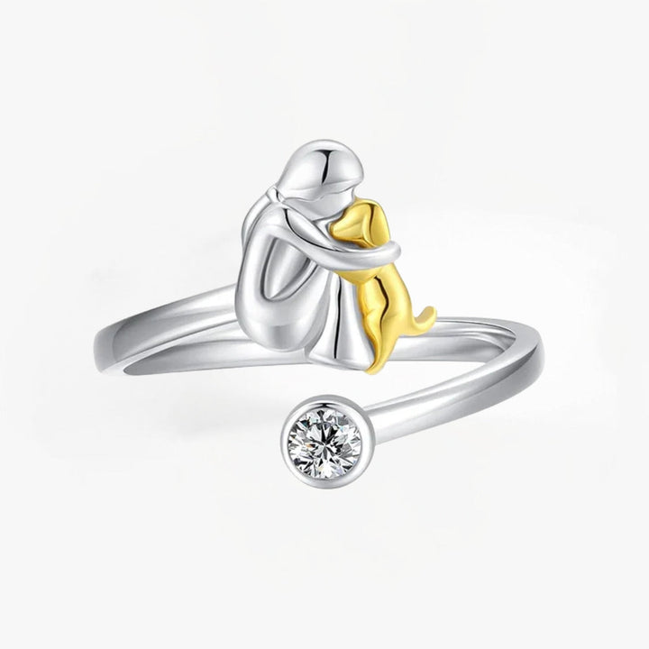Rose | Bague avec Icône de Chien
