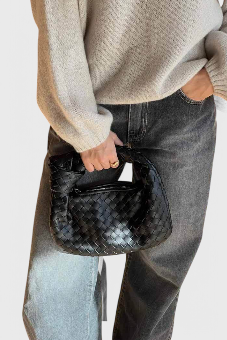 Sage | Mini Sac Satchel Tissé