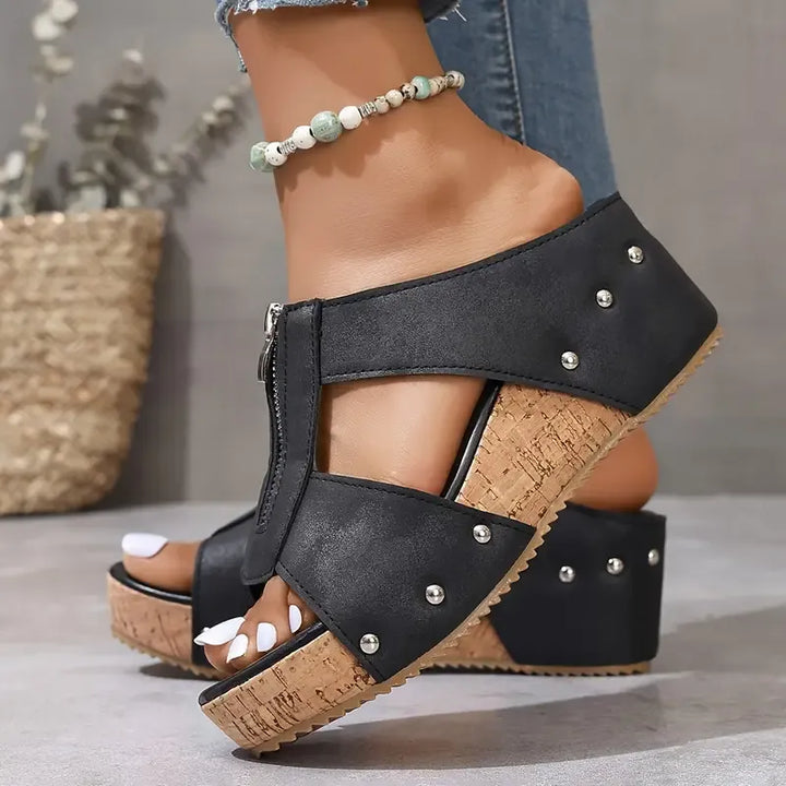Gigi - Sandales Compensées Stylées