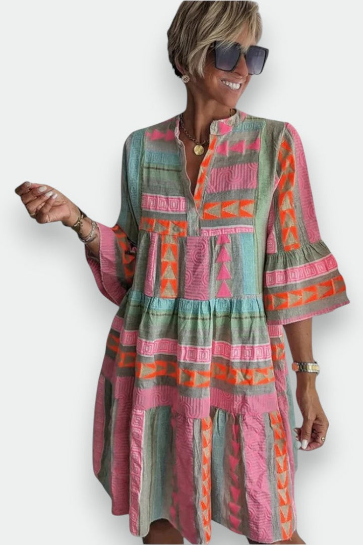 Juliane | Robe Boho Swing avec Détails Volants