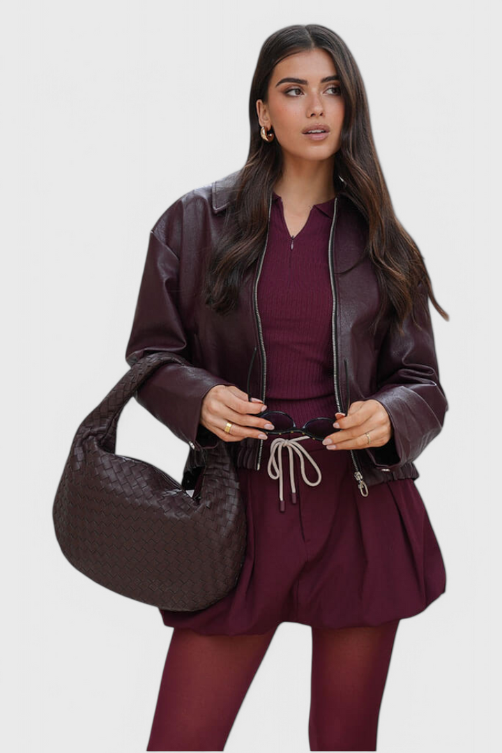 Lila | Sac Moyen Tissé avec Détail de Nœud